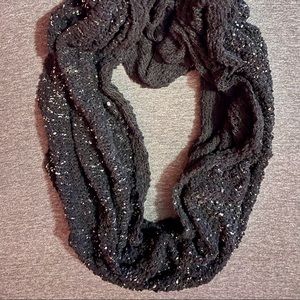 Charming Charlie: black and silver scarf